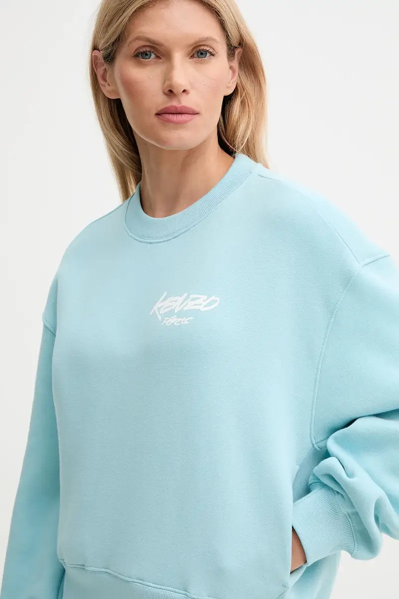 felpa in cotone Kenzo x Futura donna colore turchese FF62SW4504MB miniatura 4