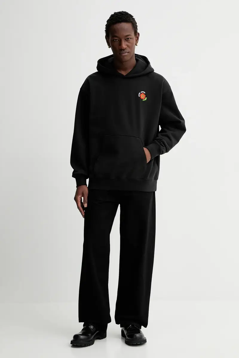 felpa in cotone Nero miniatura 2