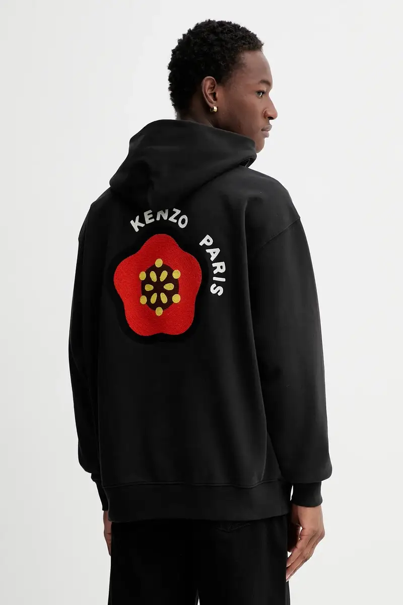 felpa in cotone Nero miniatura 3