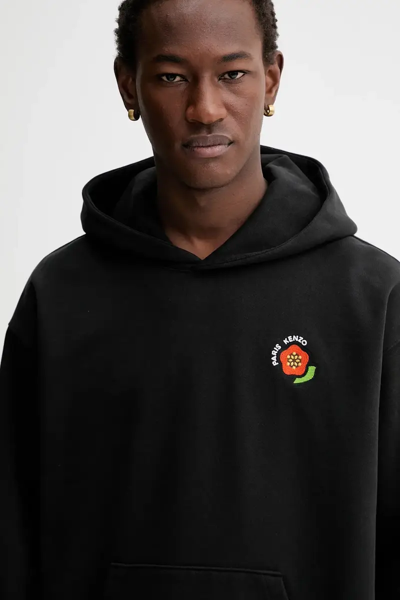 felpa in cotone Nero miniatura 4