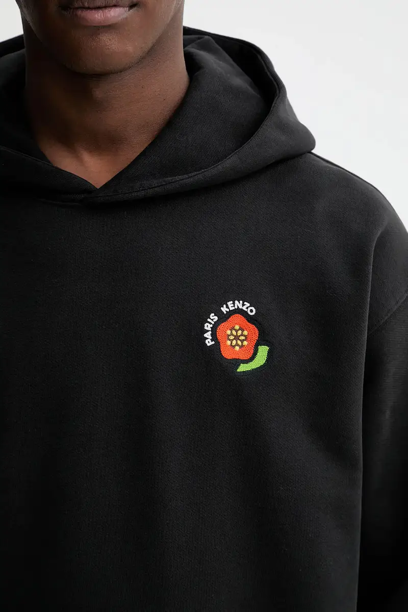 felpa in cotone Nero miniatura 5