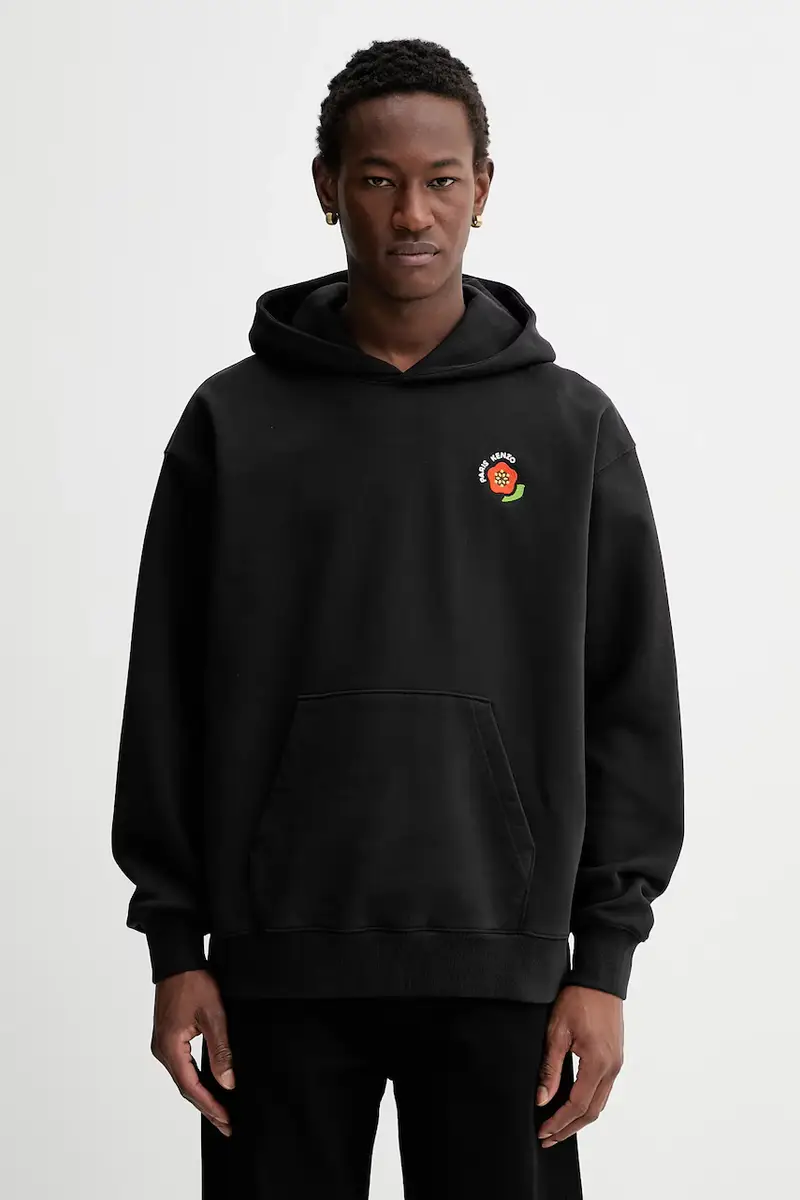 felpa in cotone Nero