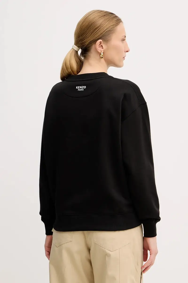 felpa in cotone Nero miniatura 3