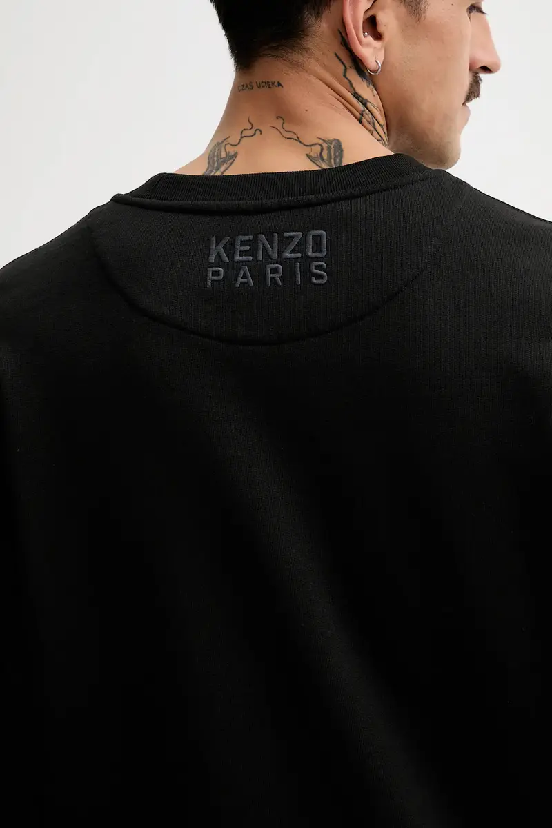 felpa in cotone Nero miniatura 5