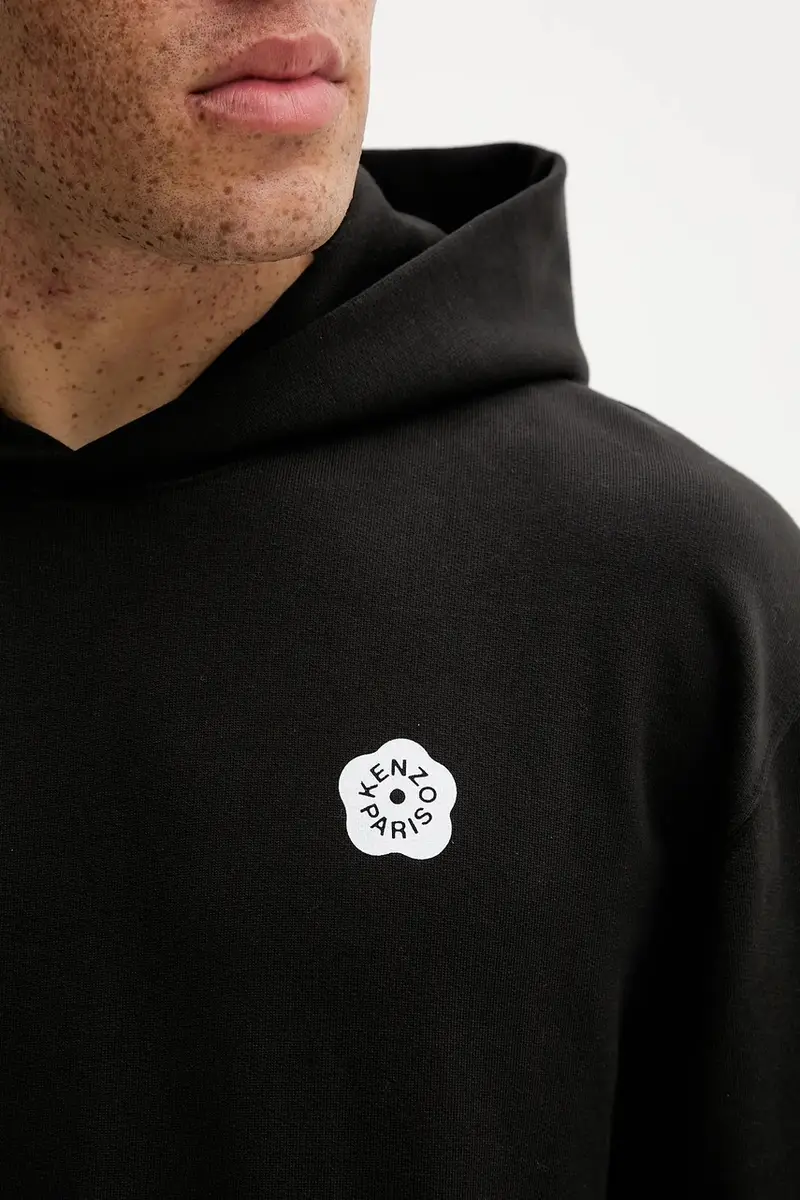 felpa in cotone uomo colore nero con cappuccio FF65HO2574MF miniatura 5