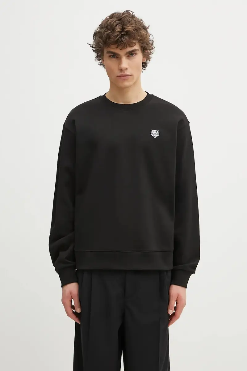 felpa in cotone uomo colore nero FF55SW2624MF.99J