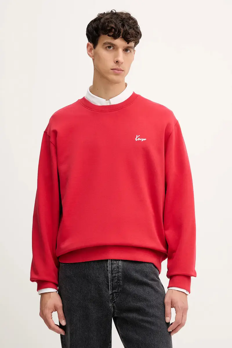 felpa in cotone uomo colore rosso FF65SW2594MF