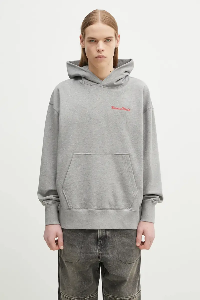 felpa in cotone x Verdy colore grigio con applicazione FF58SW2404MF.94