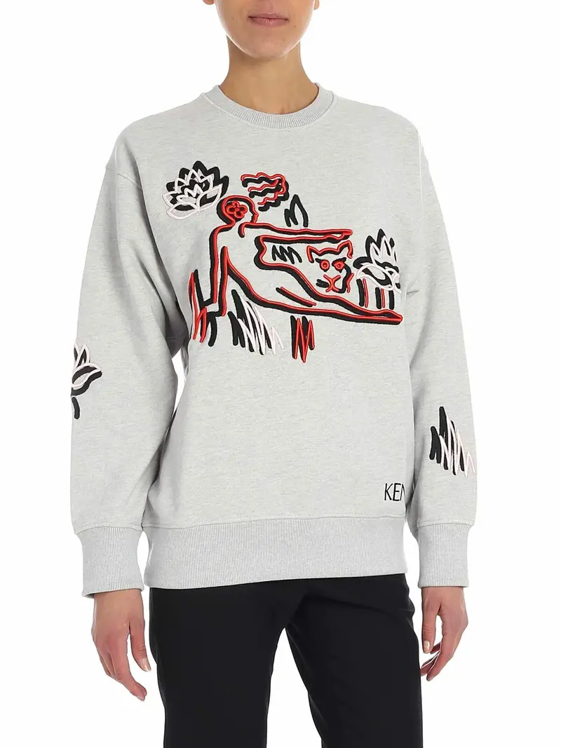 FelpaComfort Crew Neck grigia Grigio