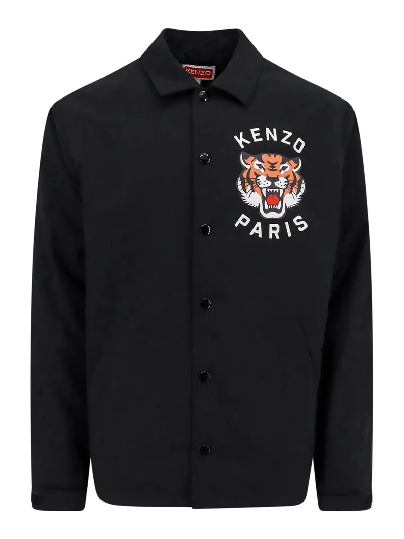 Giacca con stampa logo Nero