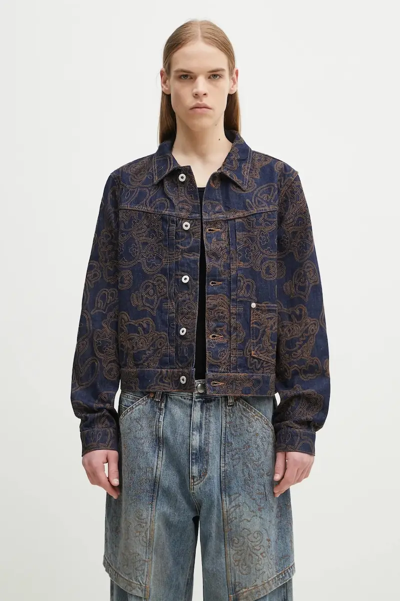 giacca di jeans colore blu navy FF55DV3096V1.DM