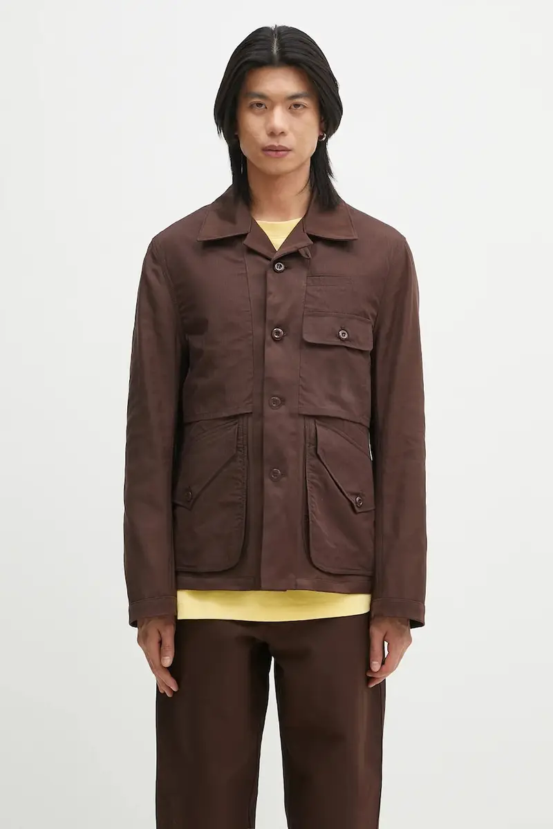 giacca in cotone colore marrone FF55VE2309GF.90