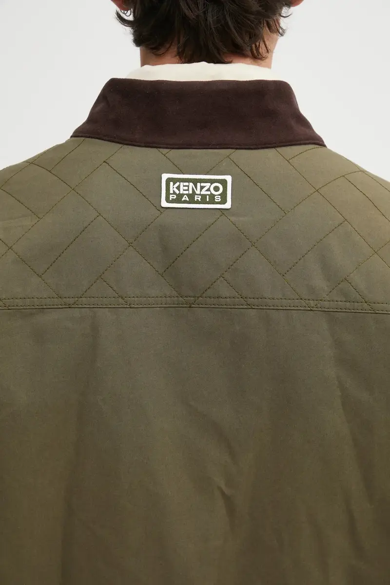 giacca in cotone Weave Kimono colore verde FF65MA1469HD miniatura 5