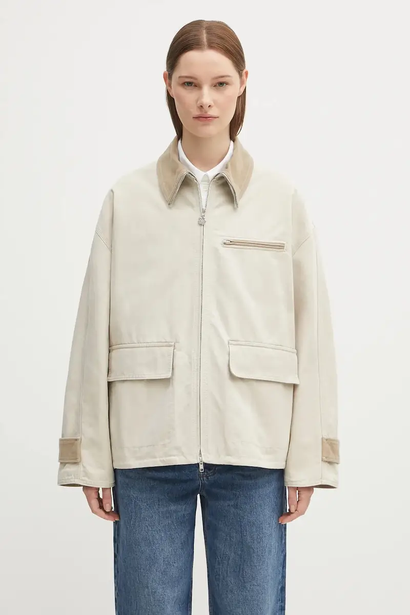 giacca in cotone Workwear colore beige FF62VE2729HA