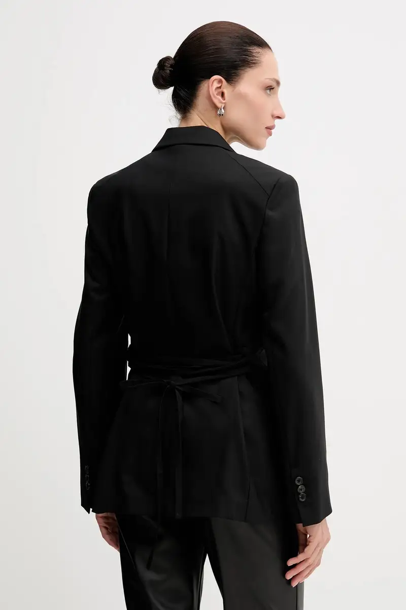 giacca in lana colore nero FF52VE2619RA.99 miniatura 3