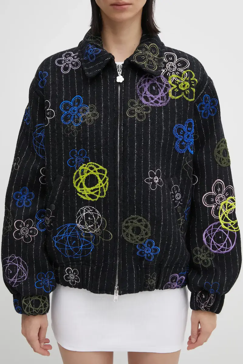 giacca in lana Futura Bomber colore nero FF62BL2409GM miniatura 5