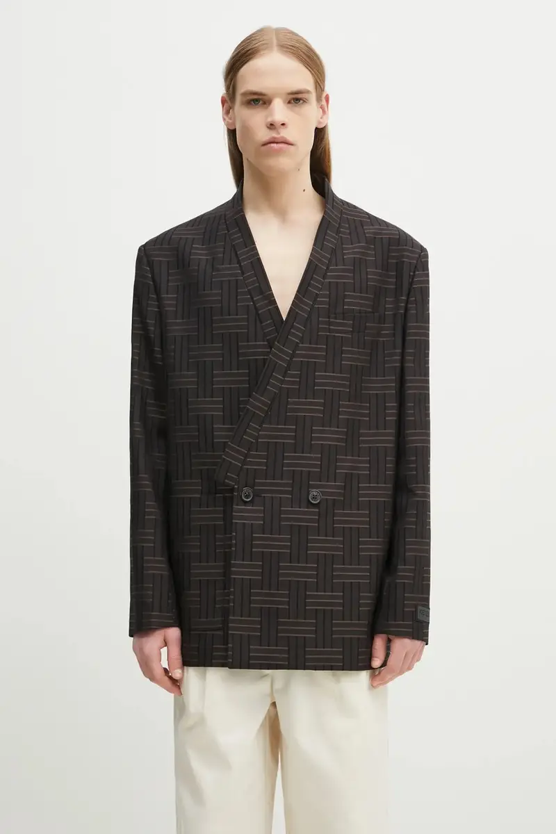 giacca in lana uomo colore marrone FF55VE1309JT.90