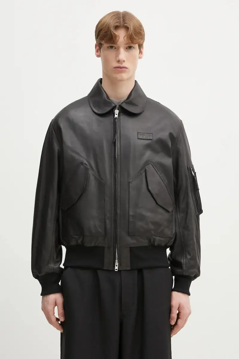 giacca in pelle colore nero FF55LB1430AD.99