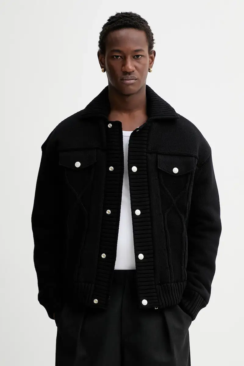 giacca Knitted Down Jacket Nero