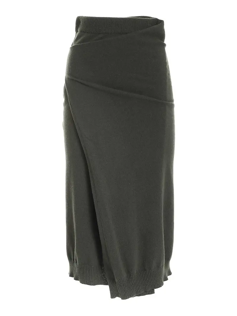 Gonna asimmetrica verde