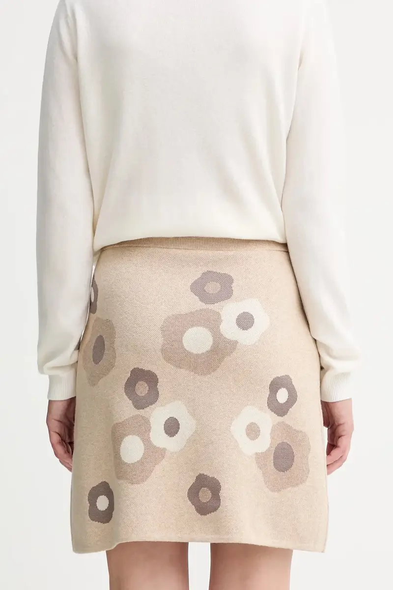 gonna in lana colore beige FF62JU6003CR miniatura 3