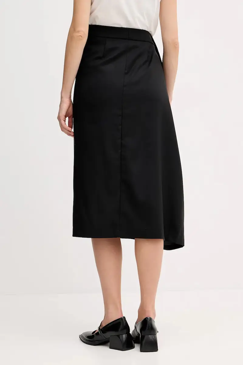 gonna in lana Nero miniatura 3