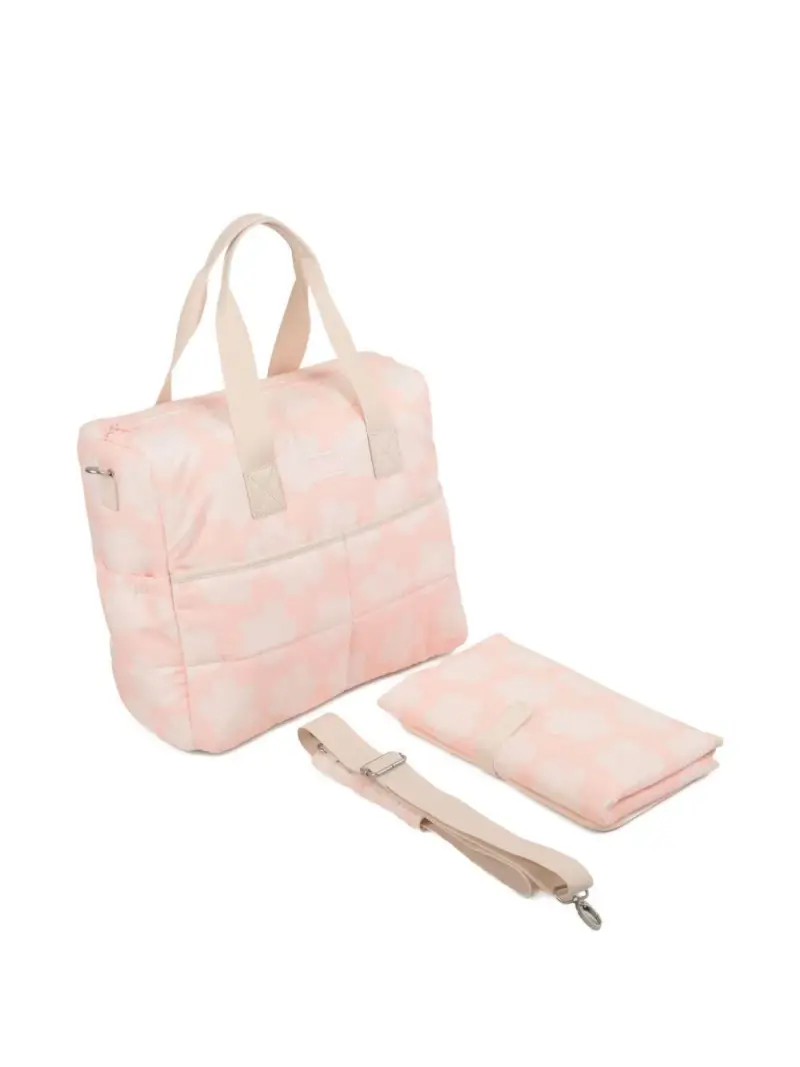 Borsa Fasciatoio con Stampa Boke Flower Rosa velato