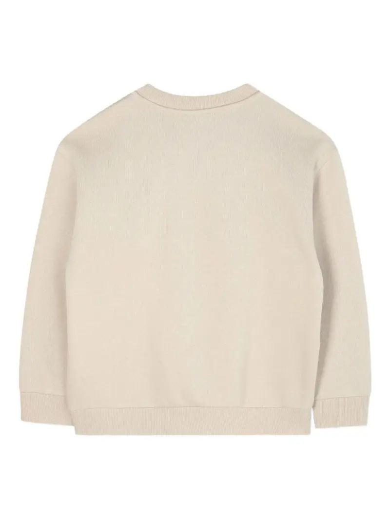 Felpa beige con ricamo Tiger Head miniatura 3