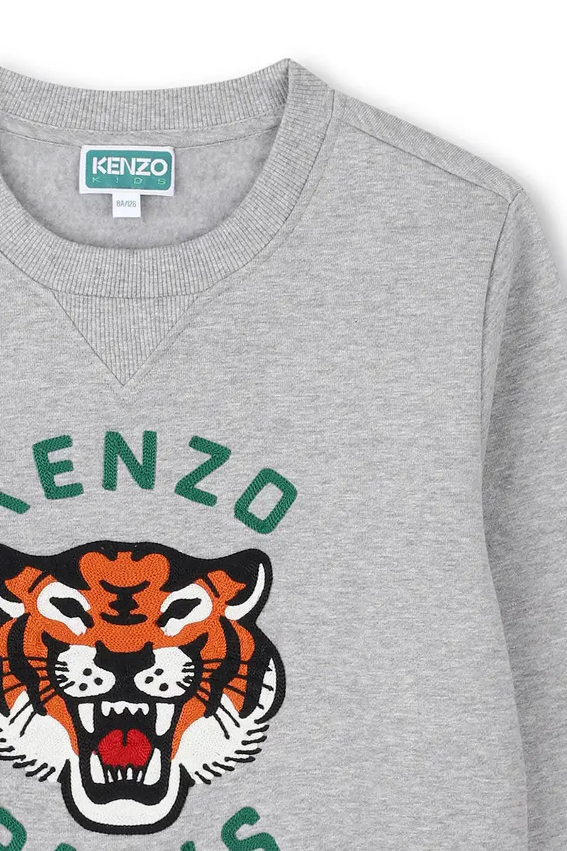 felpa in cotone bambino/a colore grigio K61509 miniatura 3