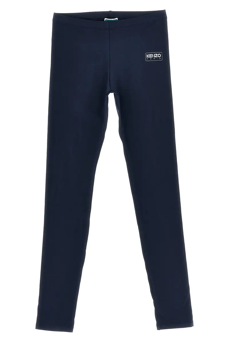Leggings Stampa Logo Blu