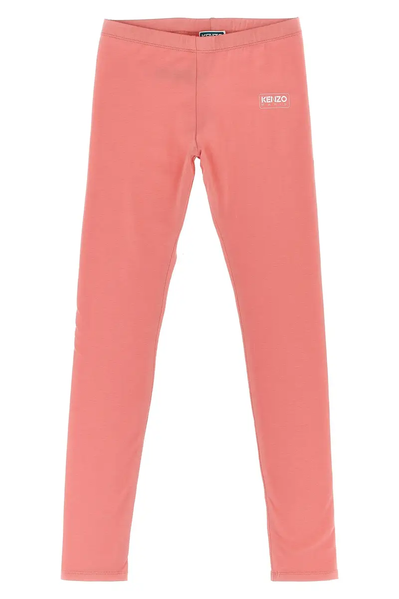 Leggings Stampa Logo Fuxia