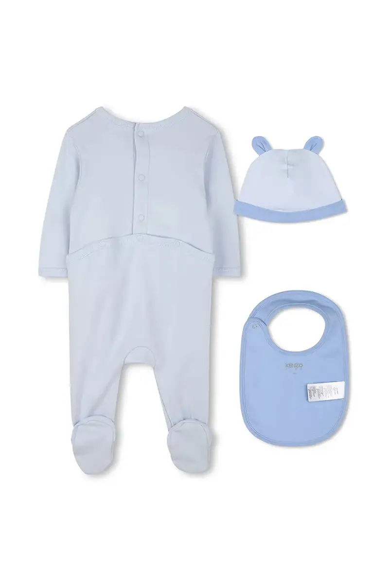 tuta neonato in lana K60866 Blu miniatura 2