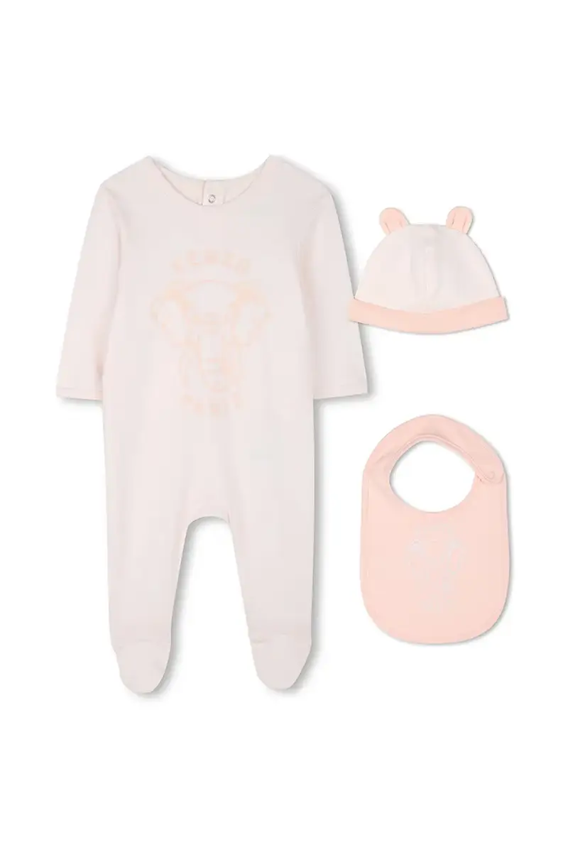 tuta neonato in lana K60866 Rosa