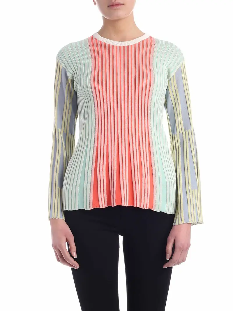 Maglia in rayon e cotone multicolor Multicolore