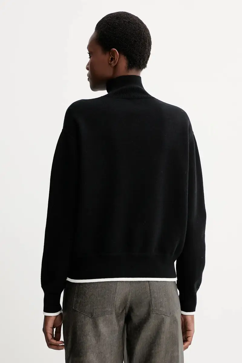 maglione con lana colore nero FF62PU7183LF miniatura 3