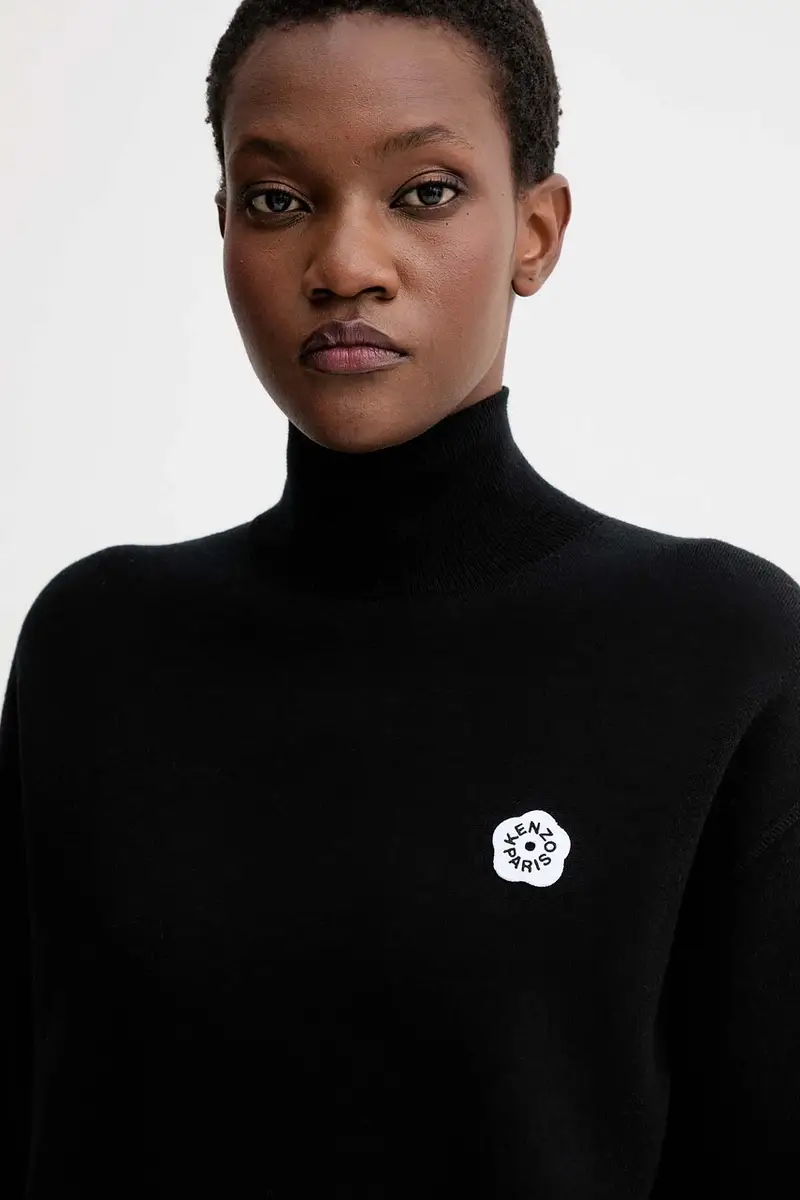 maglione con lana colore nero FF62PU7183LF miniatura 4