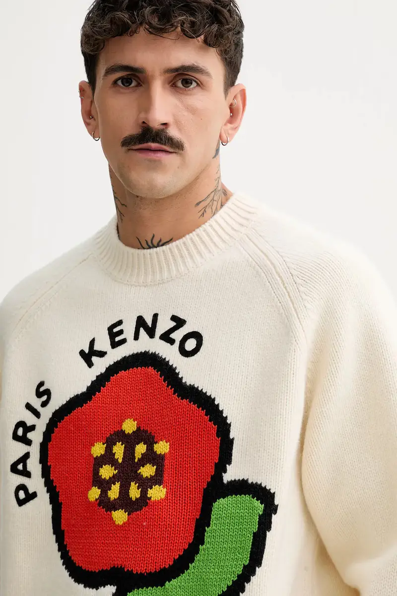 maglione in lana Pop Beige miniatura 4