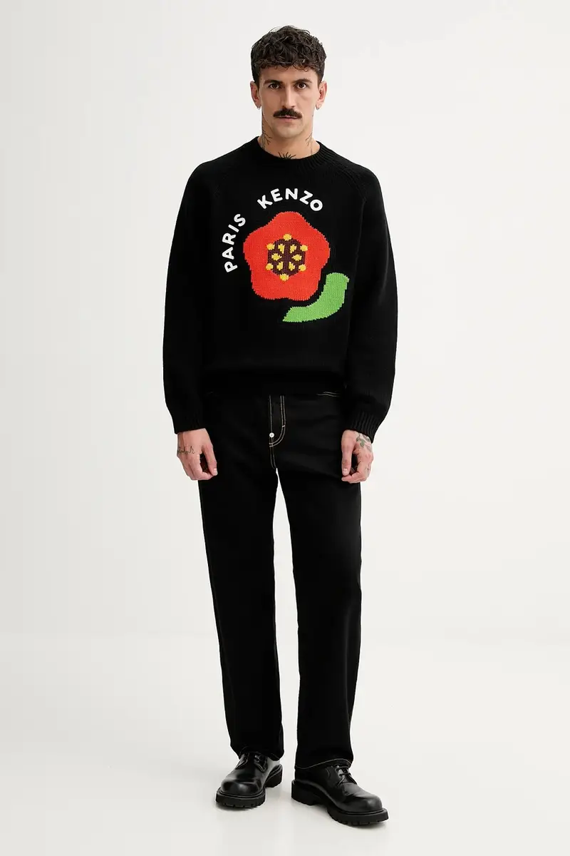 maglione in lana Pop Nero miniatura 2