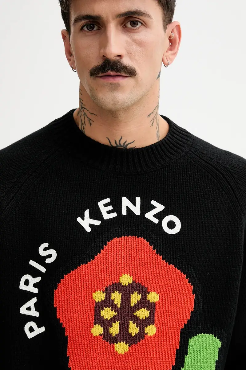 maglione in lana Pop Nero miniatura 4