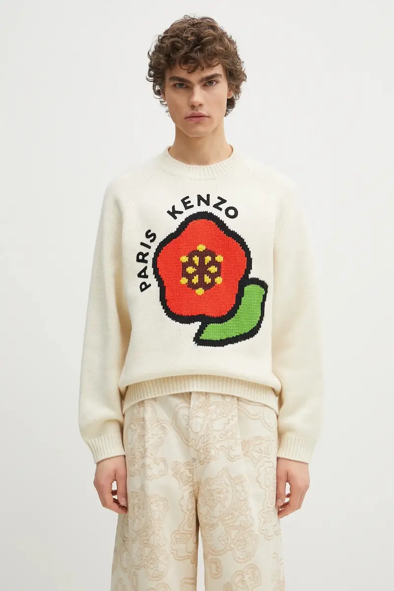 maglione in lana Pop uomo colore beige FF55PU7223LA.02