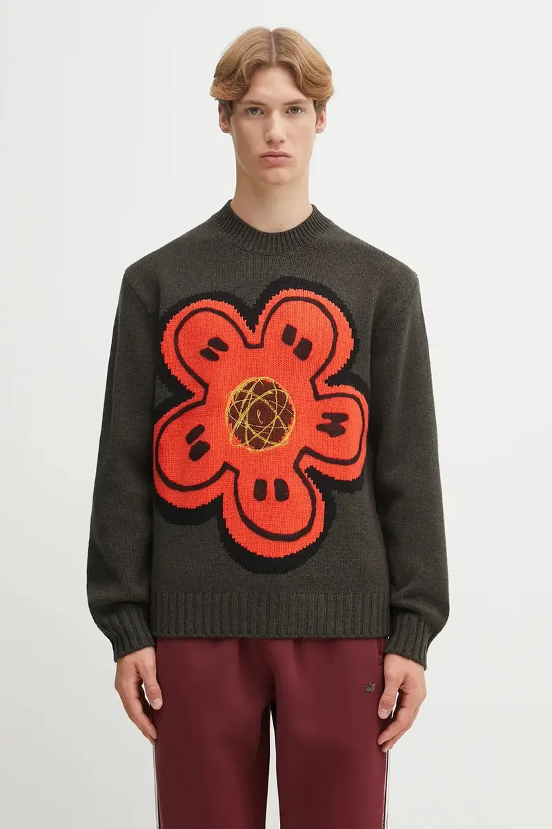 maglione in lana Rws Futura Jumper uomo colore verde FF65PU7413CK