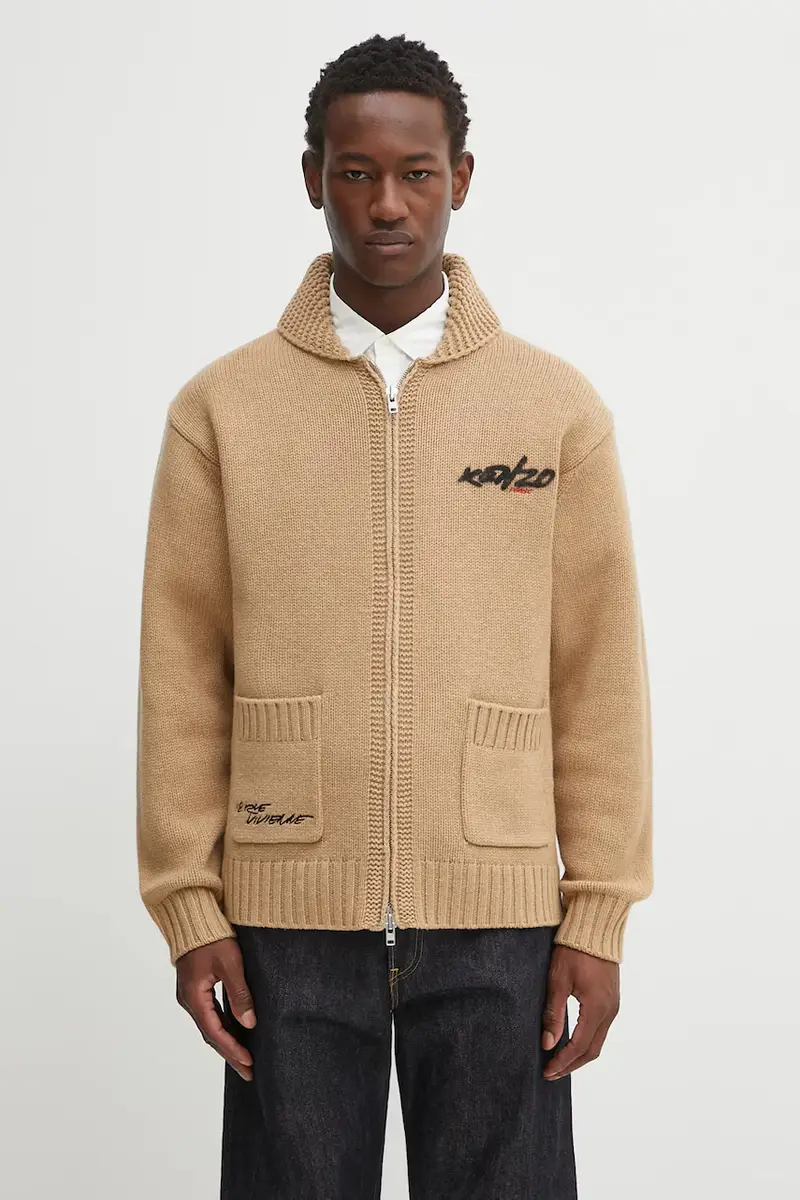 Kenzo Cardigan Uomo Verde 2520942 miniatura 3