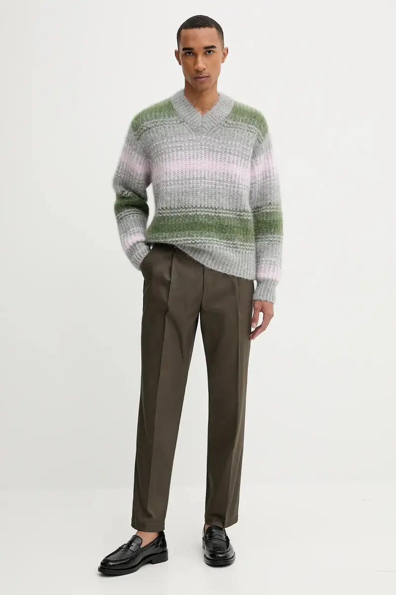 maglione in lana uomo colore grigio FF65PU7423CG miniatura 2