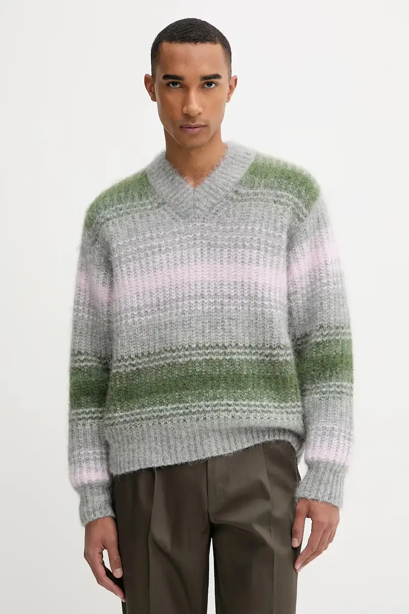 maglione in lana uomo colore grigio FF65PU7423CG