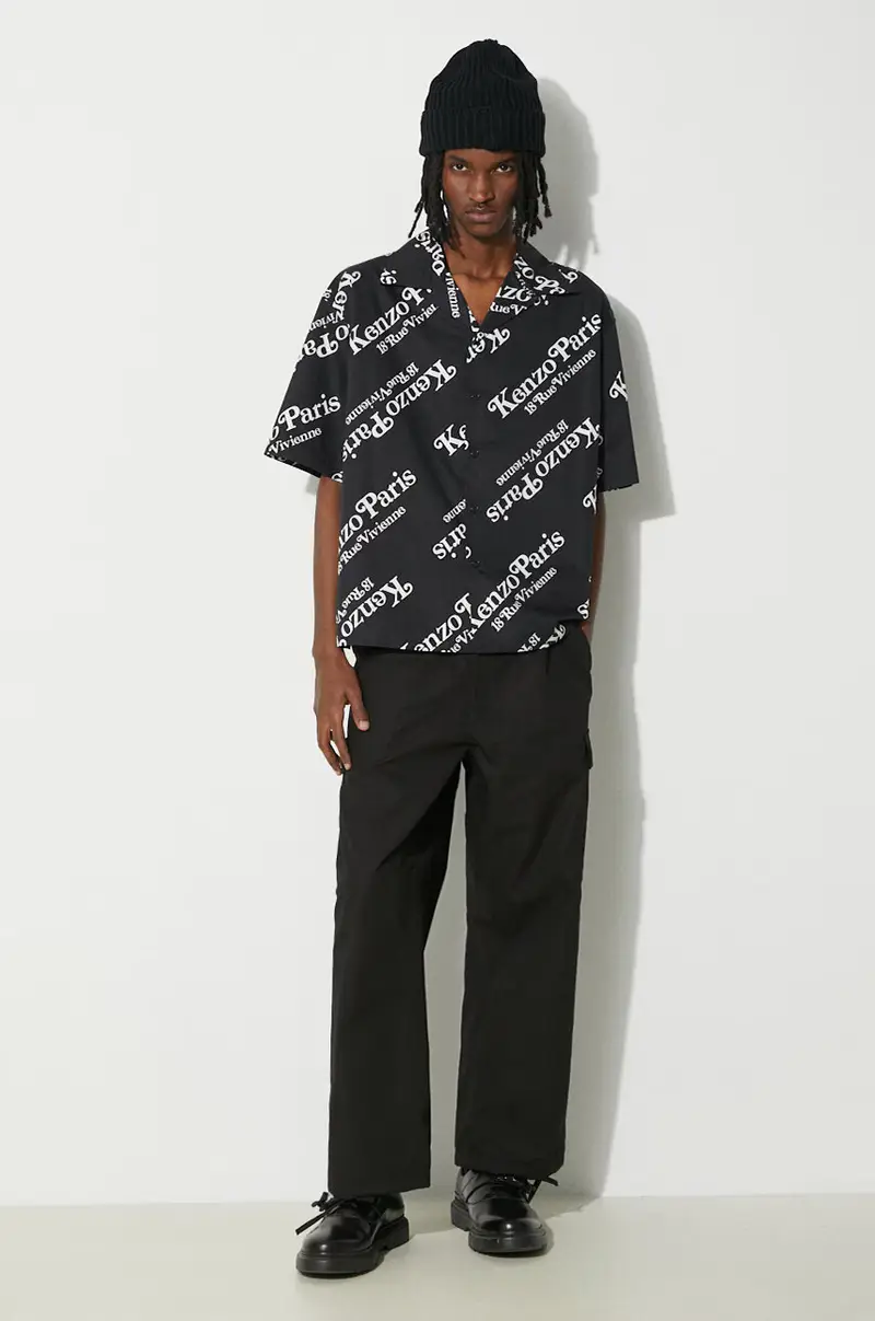 pantaloni in cotone Cargo Workwear Pant colore nero FE55PA2429DL.99 miniatura 2