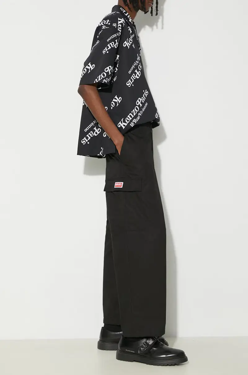 pantaloni in cotone Cargo Workwear Pant colore nero FE55PA2429DL.99