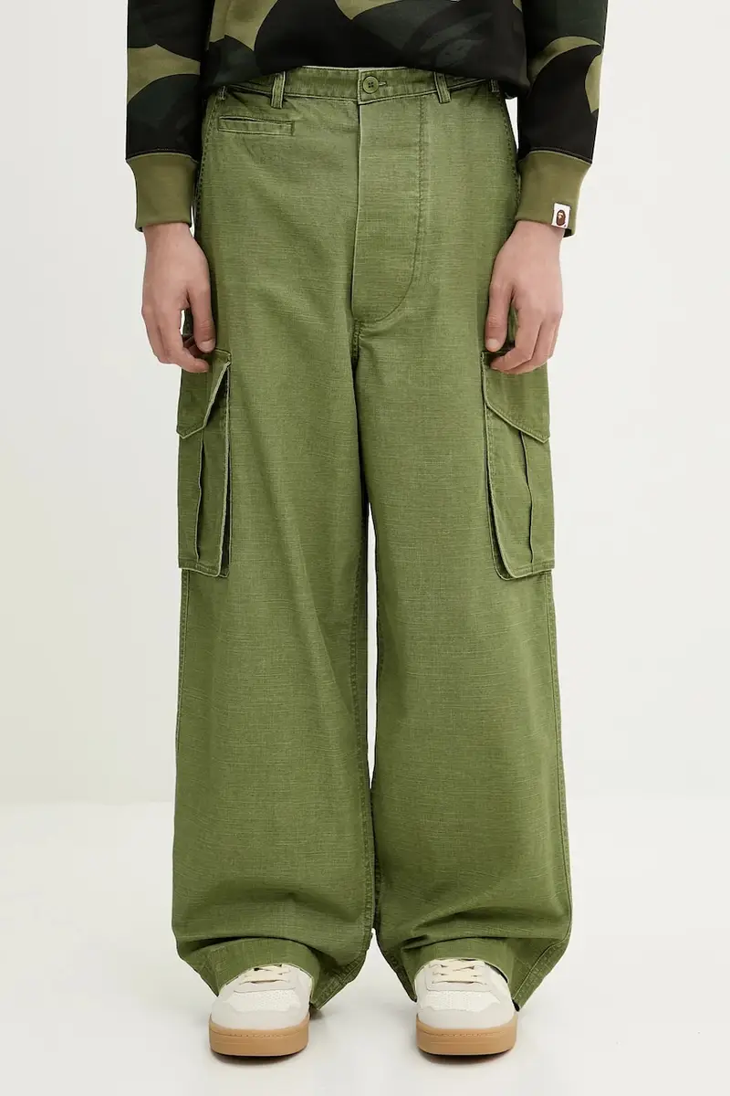 pantaloni in cotone uomo colore verde FF55PA2459GD.48