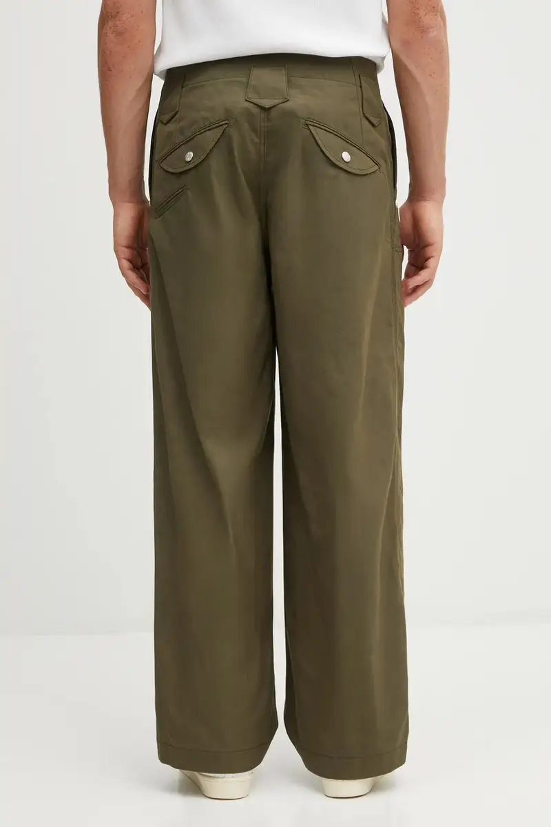 pantaloni in cotone Weave Double Knee Pant uomo colore verde FF65PA2469HD miniatura 3