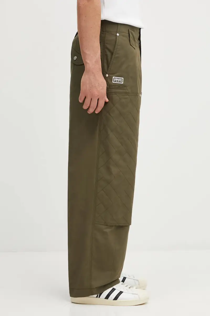 pantaloni in cotone Weave Double Knee Pant uomo colore verde FF65PA2469HD miniatura 4