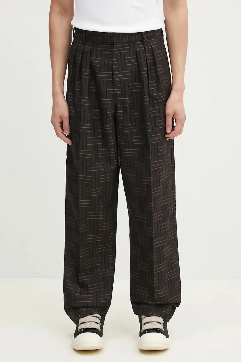 pantaloni in lana uomo colore marrone FF55PA2149JT.90